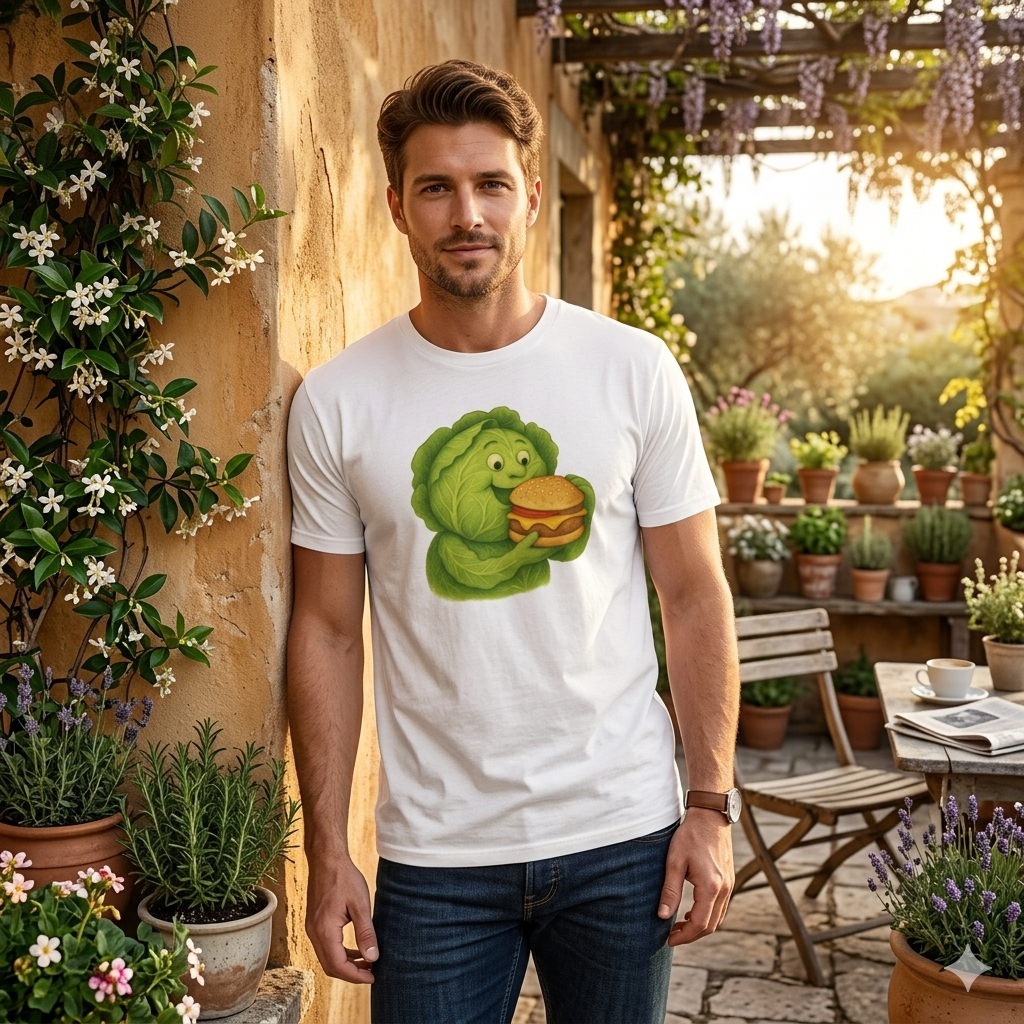 Veggie Character T-Shirt – Cabbage Edition